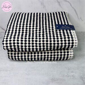 Brooks Brothers Black Tan Checkered Bath Towels Set of 2